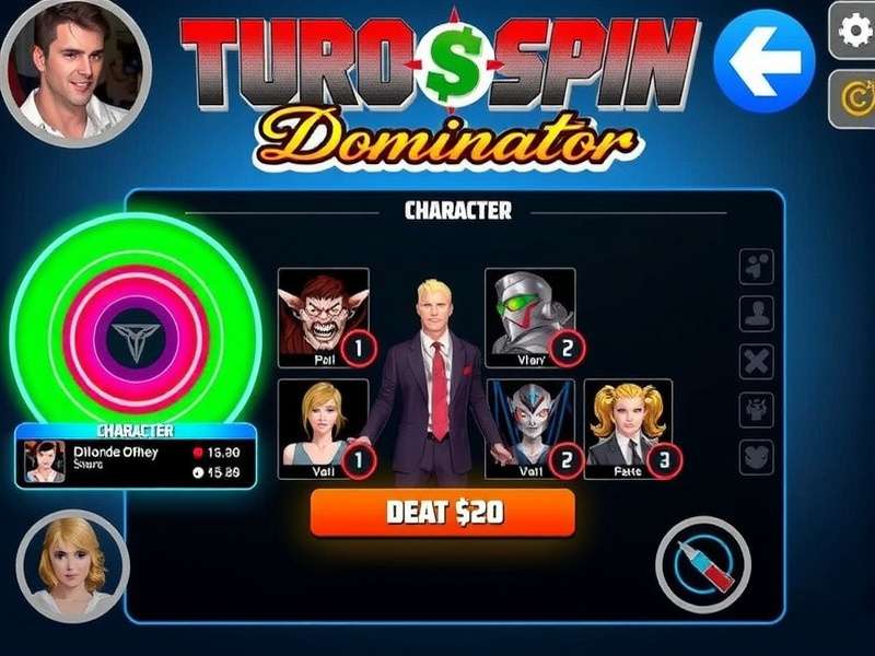 Turbo Spin Dominator Character Selection Screen